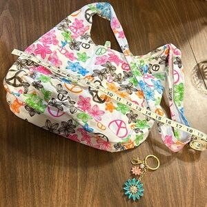 Boho Canvas Peace ☮️ Bag and Key Chain